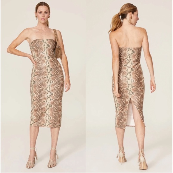 Katie May Vixen Strapless Faux Leather
Snake Midi Dress - Picture 13 of 13